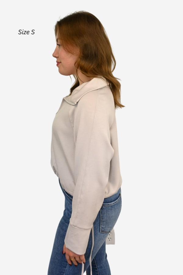 Half Zip Adjustable Knit Top (S-3X)