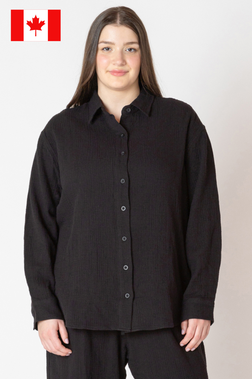 CURVE Gauzey Button Up Shirt