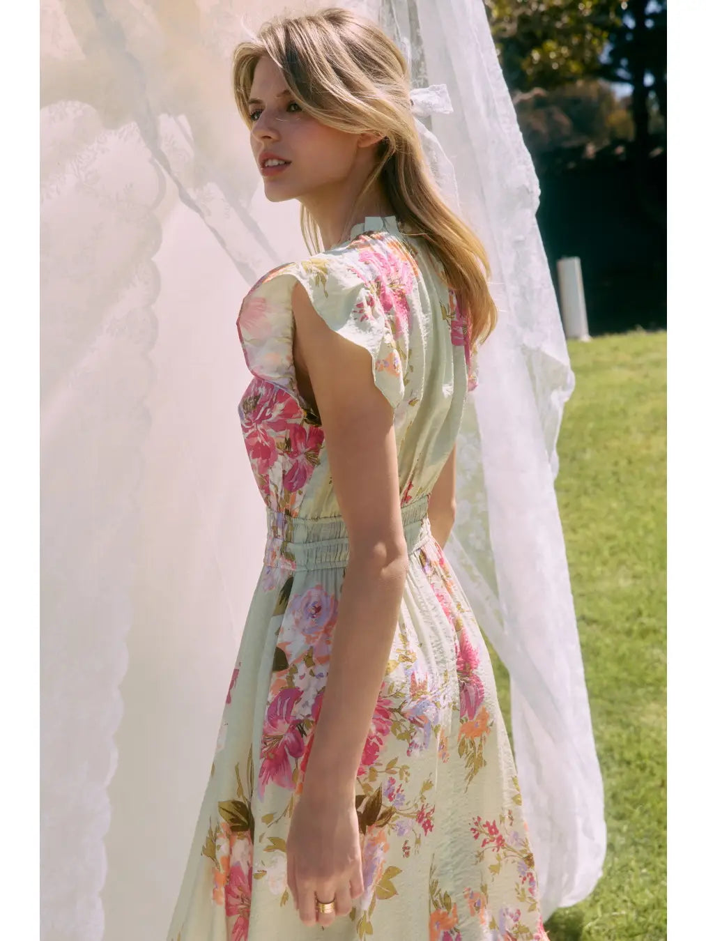 Fuchsia Floral Dress (S-3X)