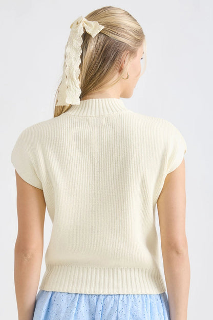 Mockneck Knit Pullover
