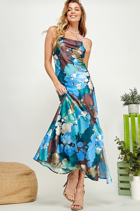 Low Back Floral Slip Dress