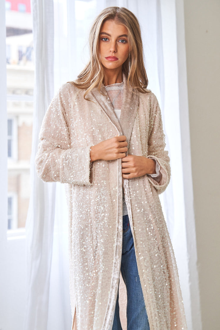 Champagne Sequin Duster (S-3X)