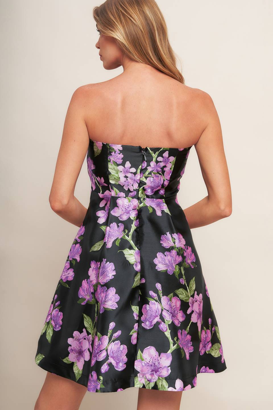 Floral Strapless Mini Dress