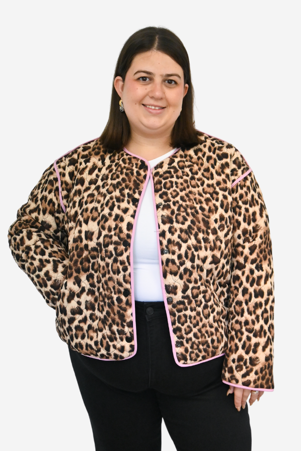 plus size leopard print quilted jacket winnipeg manitoba canada