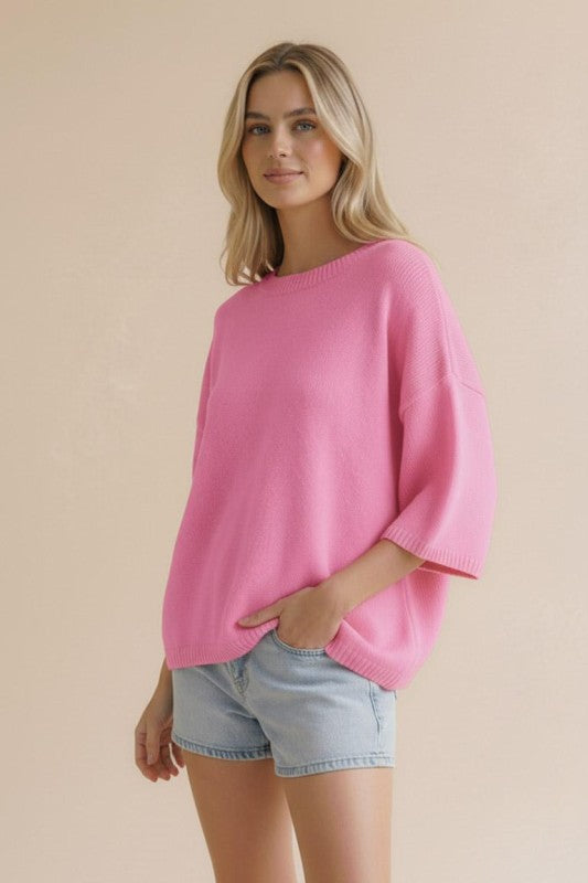 Short Sleeve Sweater (S-3X)