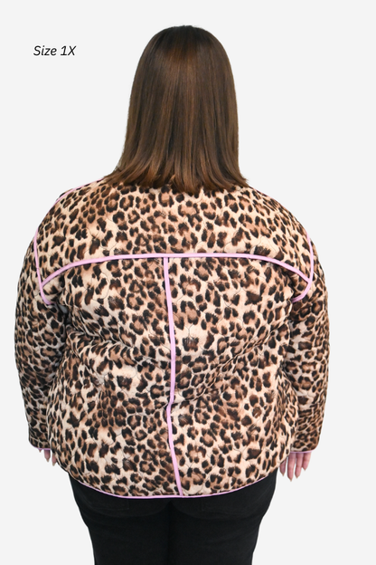 plus size leopard print quilted jacket winnipeg manitoba canada