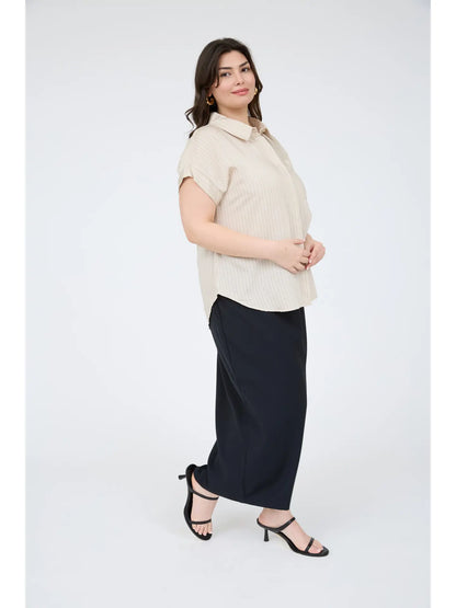 Striped Lightweight Button Up (S-XXXL)