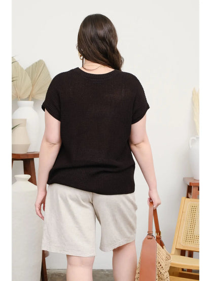 Loose Knit SS Top (S-XXXL)