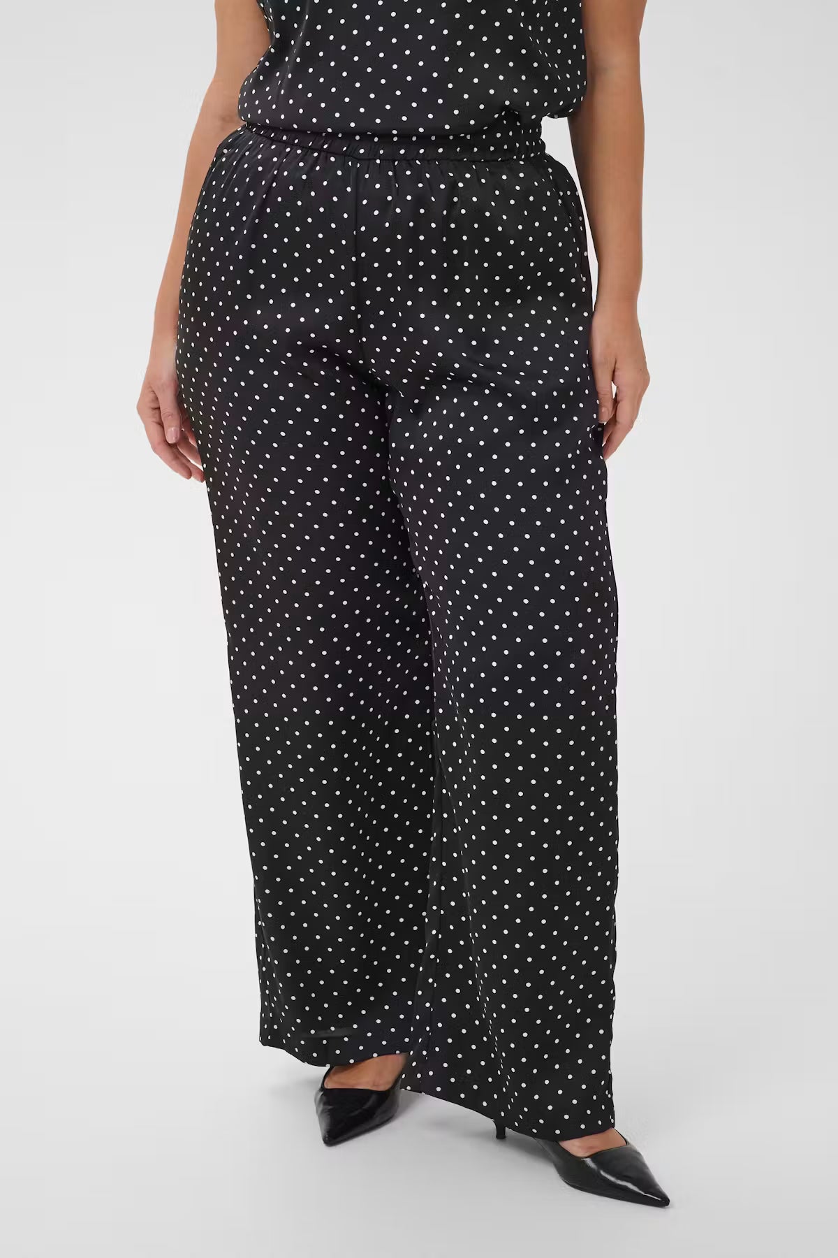 CURVE Polka Dot Satin Pants
