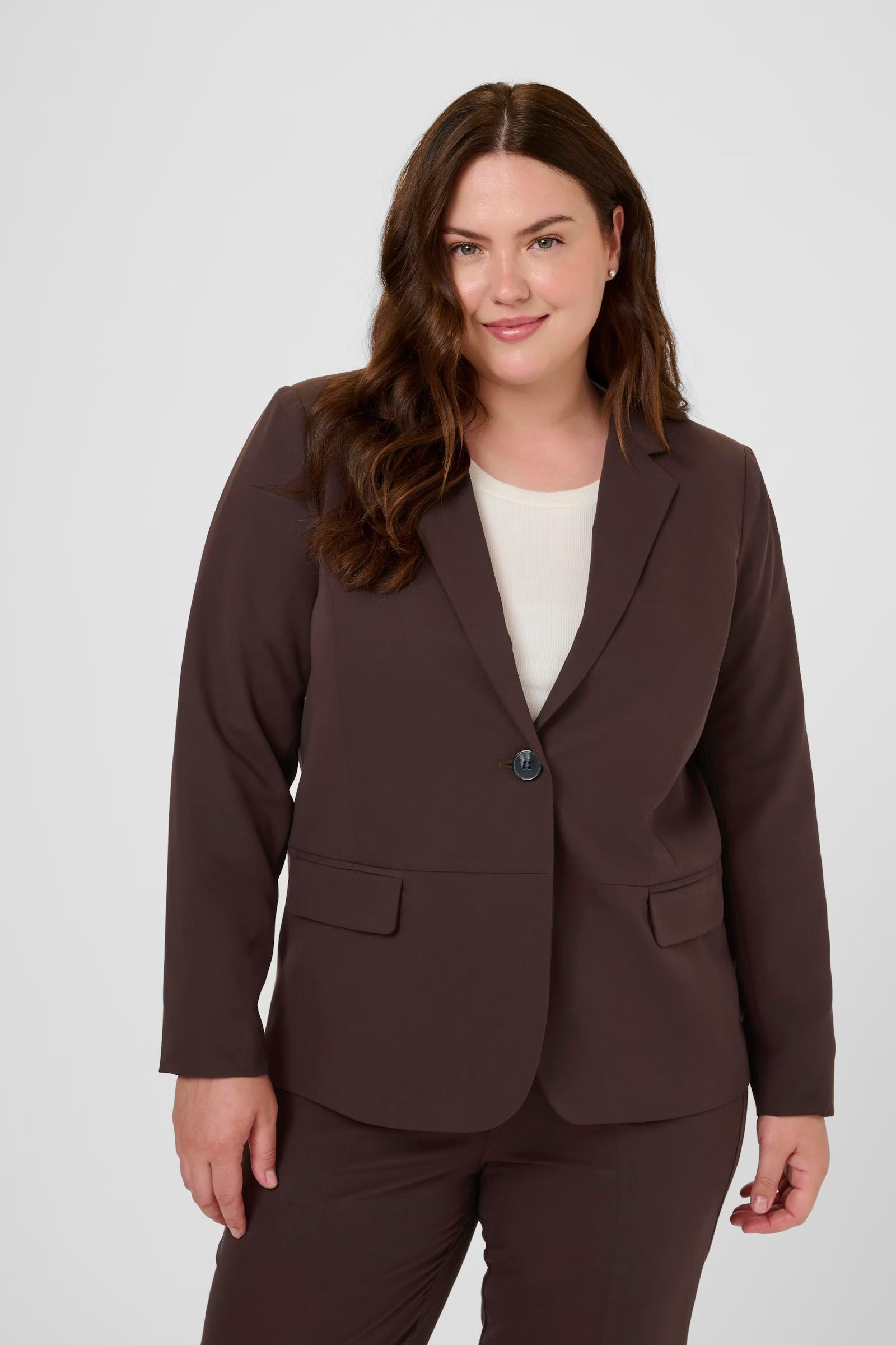 Kaffe CURVE Sakira Blazer Brown Winnipeg