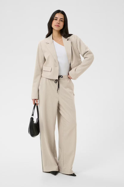 Pinstripe Cropped Blazer