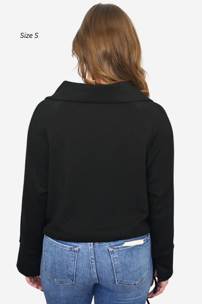 Half Zip Adjustable Knit Top (S-3X)