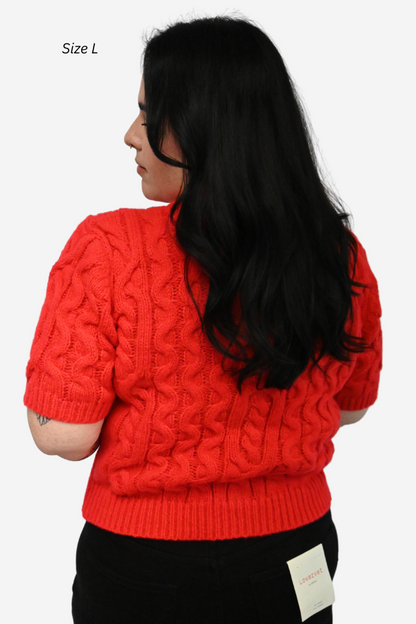 Cable Knit SS Cardigan (S-3X)