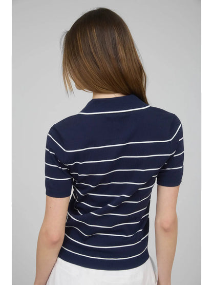 Stripe SS Knit Top
