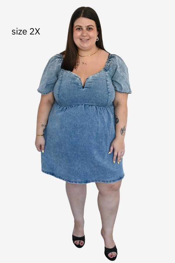 CURVE Denim Mini Dress