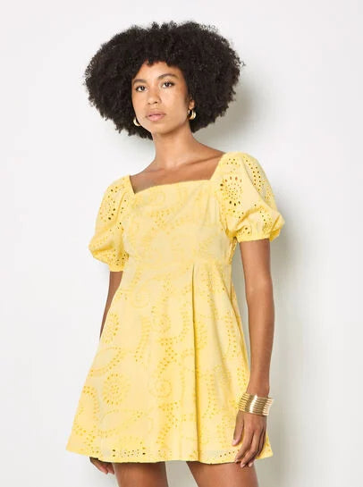 Eyelet Mini Dress (XS-XXL)