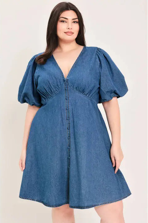 CURVE Denim Mini Dress
