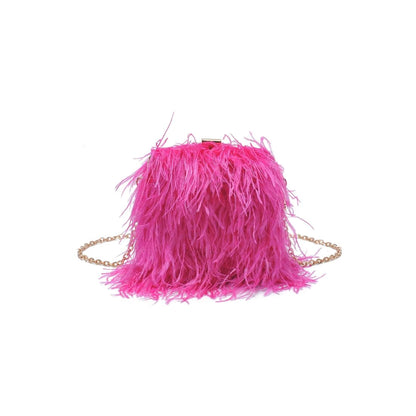 Hot Pink Feather Bag
