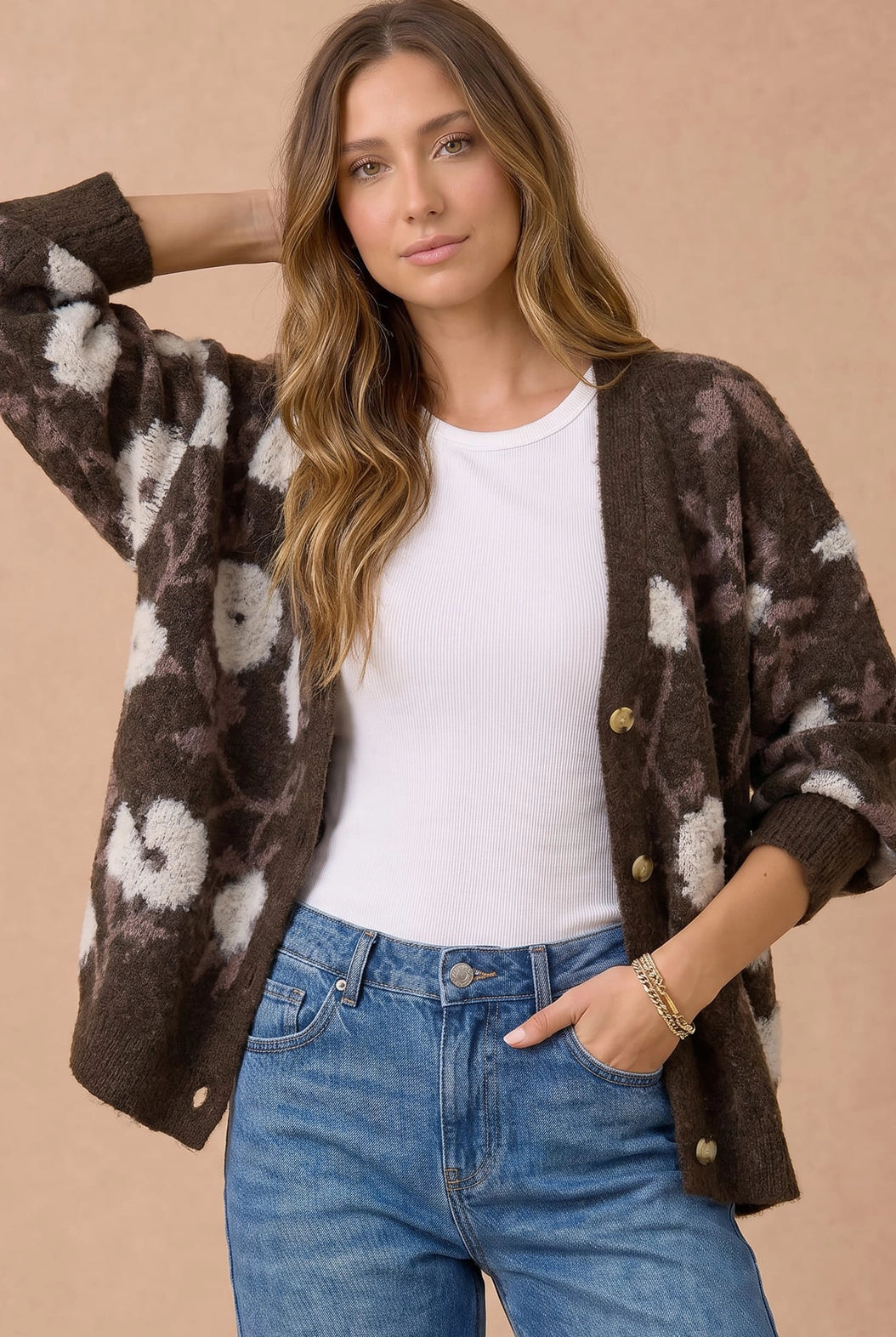 Floral Cardigan (S-3X)
