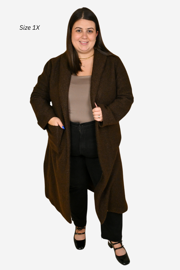 Plus size brown fall jacket 