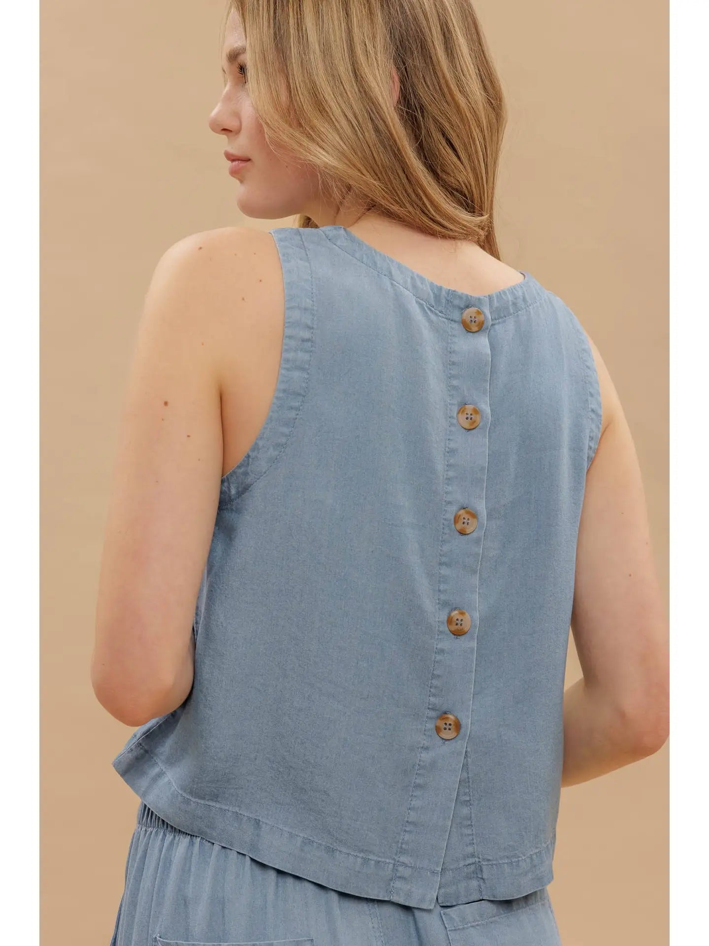 Chambray Tank (S-3X)