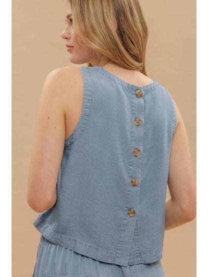 Chambray Tank (S-3X)