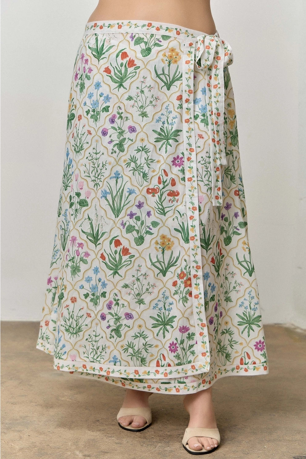 CURVE Floral Wrap Skirt