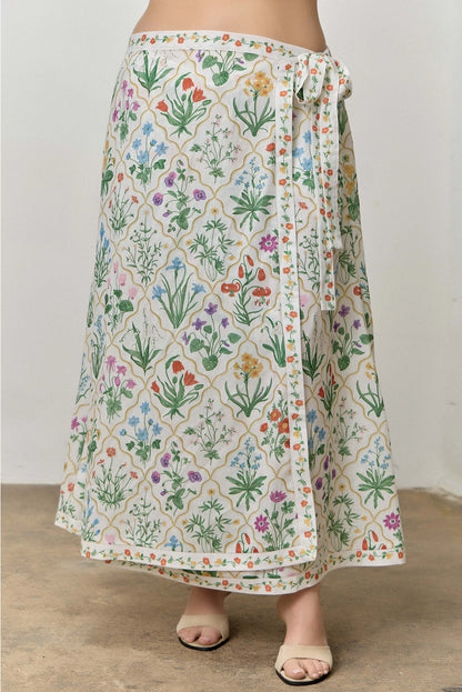 CURVE Floral Wrap Skirt