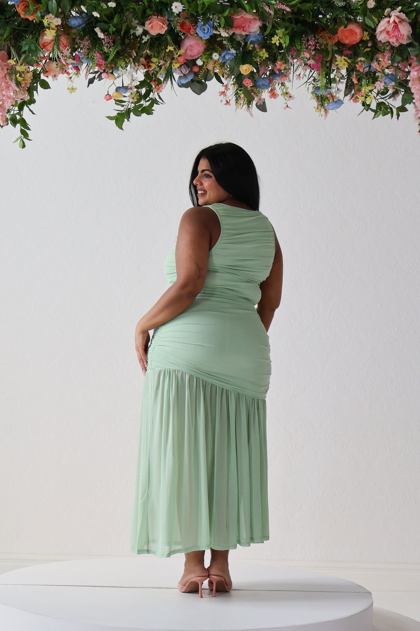 CURVE Mesh Maxi Dress