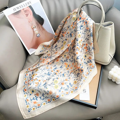 Floral Satin Scarf (2 colors)