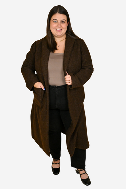 Plus size brown fall jacket 