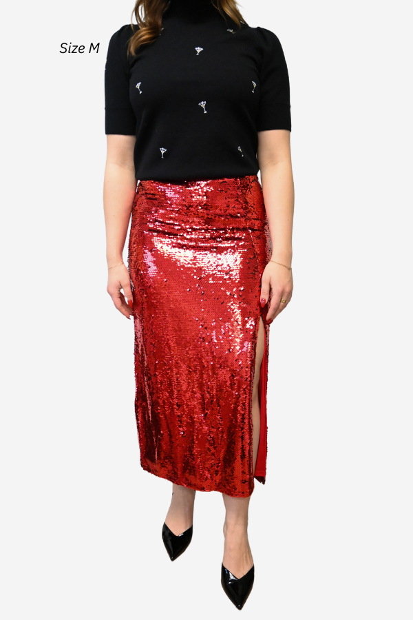 Sequin Midi Skirt