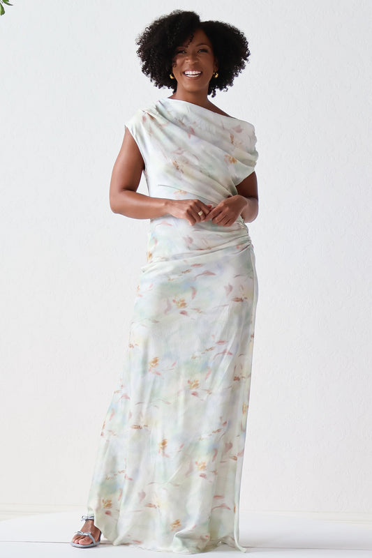 Arta Gathered Asymmetrical Maxi