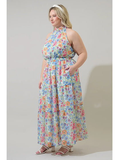CURVE Ezia Halter Midi Dress