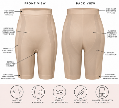 BODY HUSH Compression Shorts (S-3X)