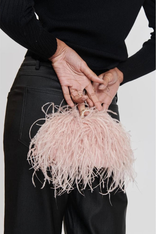 Light Pink Feather Bag
