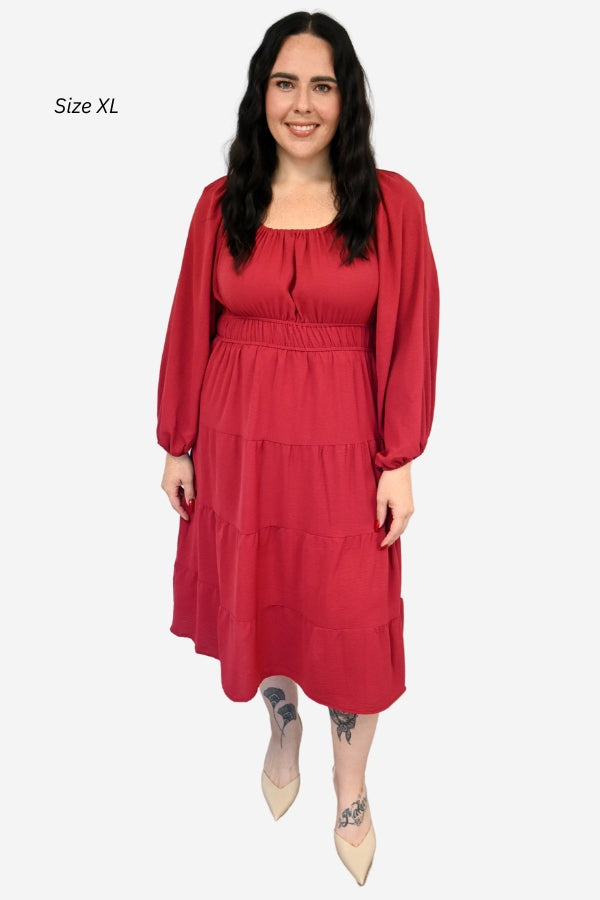 plus size red dress family photo dress winnipeg manitoba canada