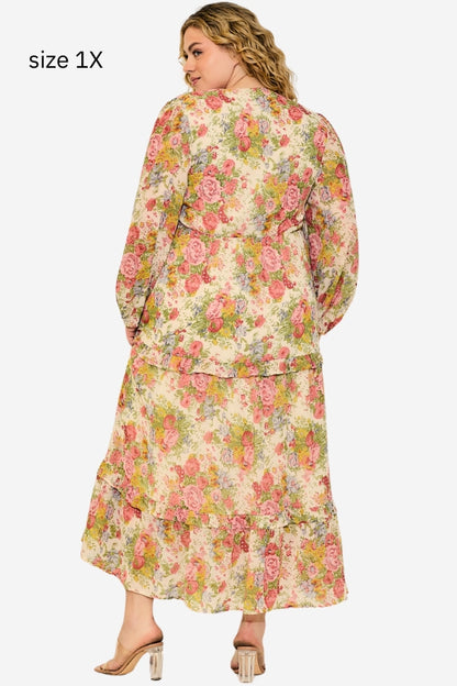 Wildflower Midi Dress (S-3X)