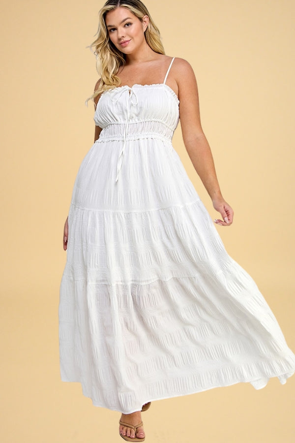 CURVE Tie-Front Maxi Dress