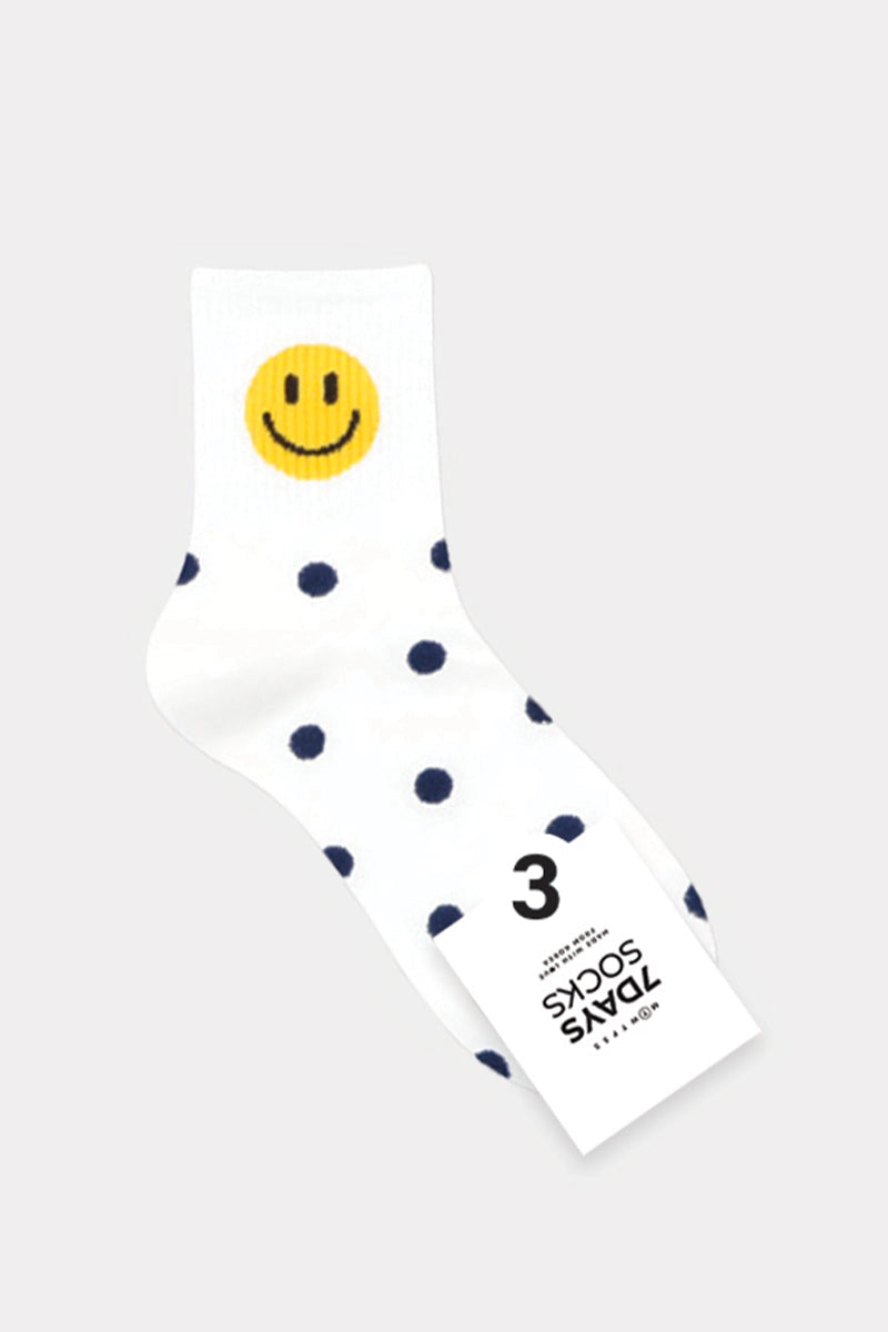 Happy Face Polka Dot Socks