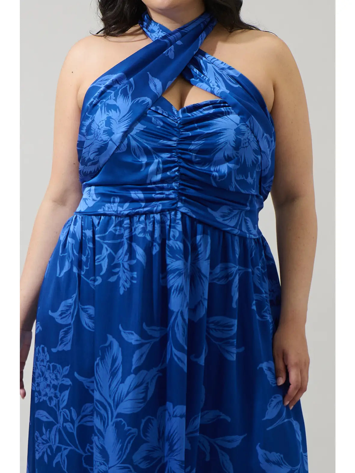 CURVE Floral Halter Midi