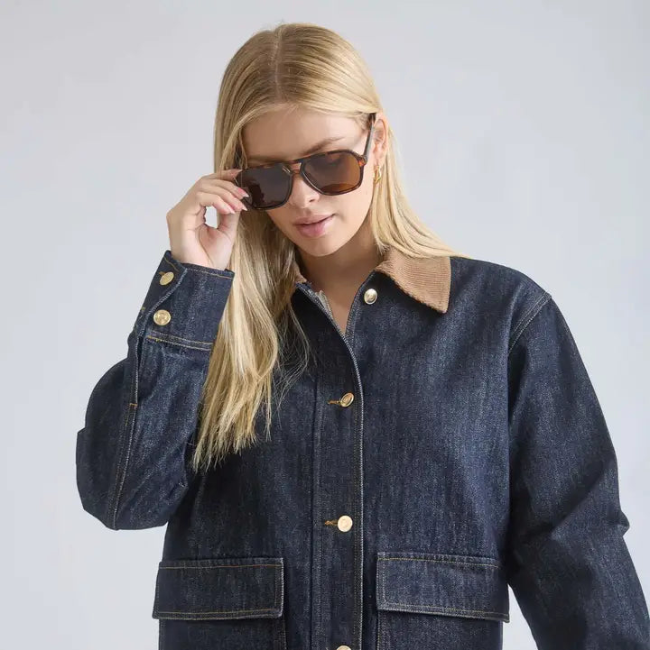 Curdoroy Collar Denim Jacket