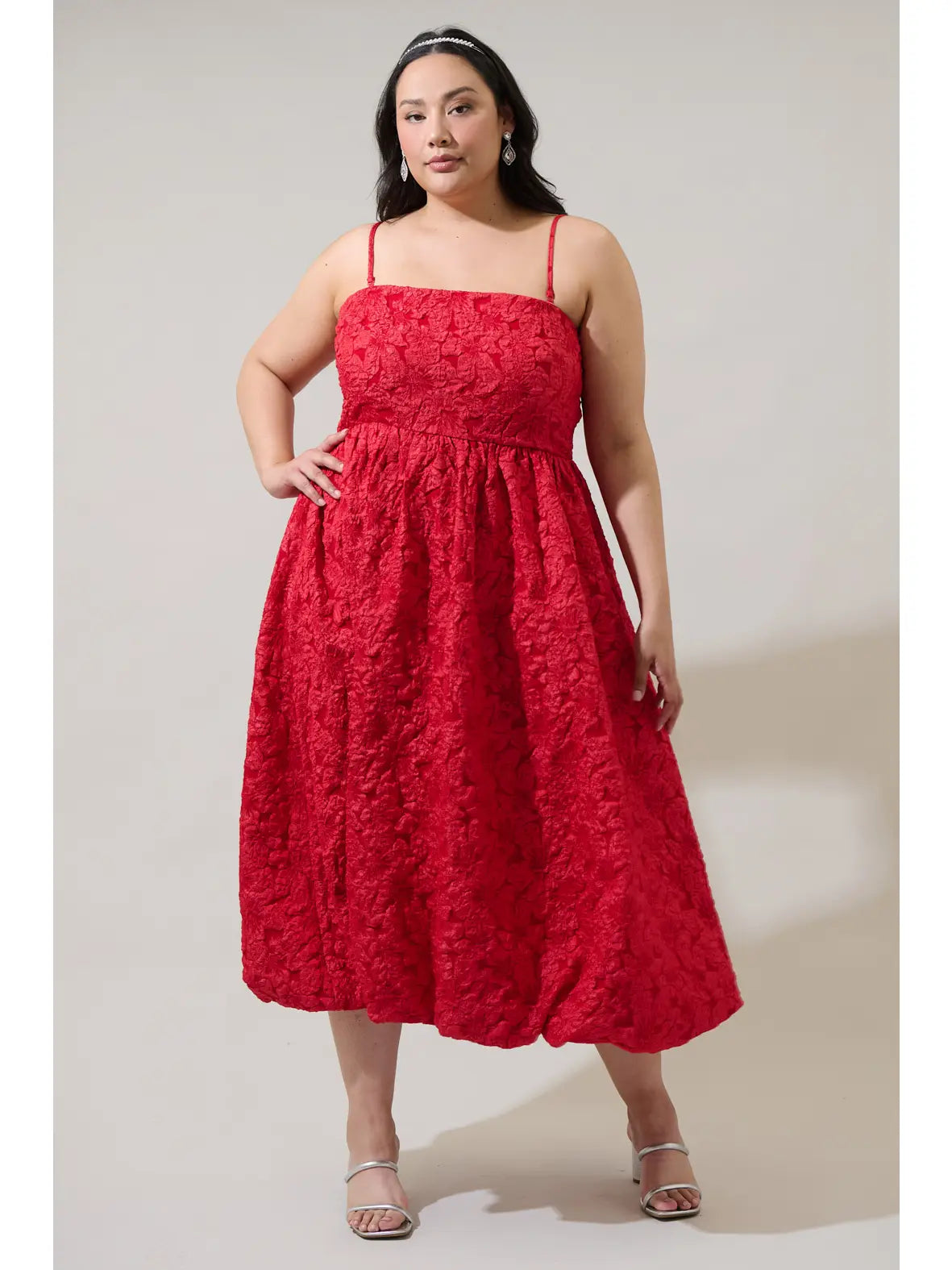 CURVE Ariel Jacquard Midi Dress