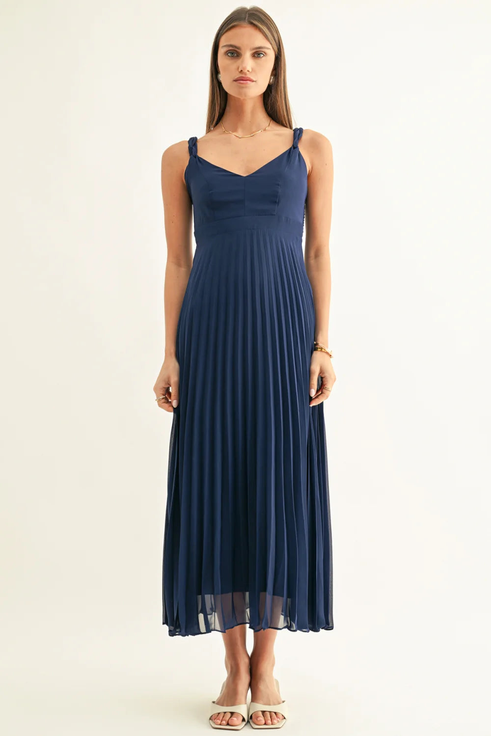 Jillian Pleated Midi Dress (S-XXL)
