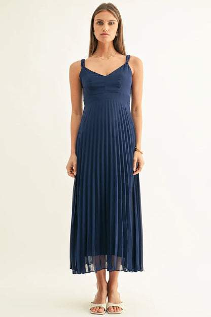 Jillian Pleated Midi Dress (S-XXL)