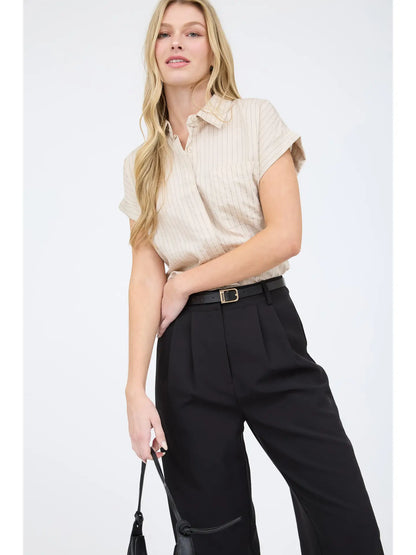 Striped Lightweight Button Up (S-XXXL)