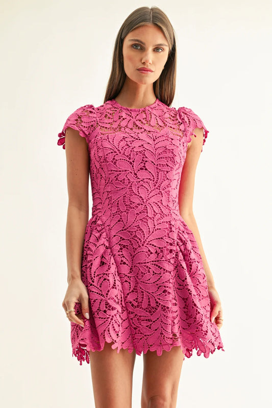 Cres Lace Mini Dress (XS-XXL)