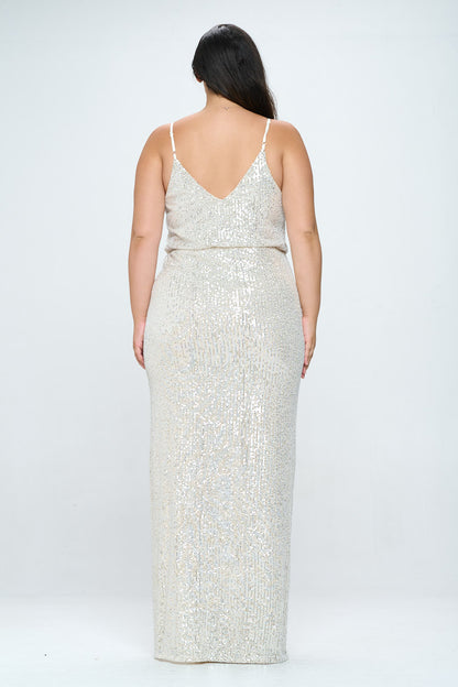 Sequin Maxi Dress (S-3X)