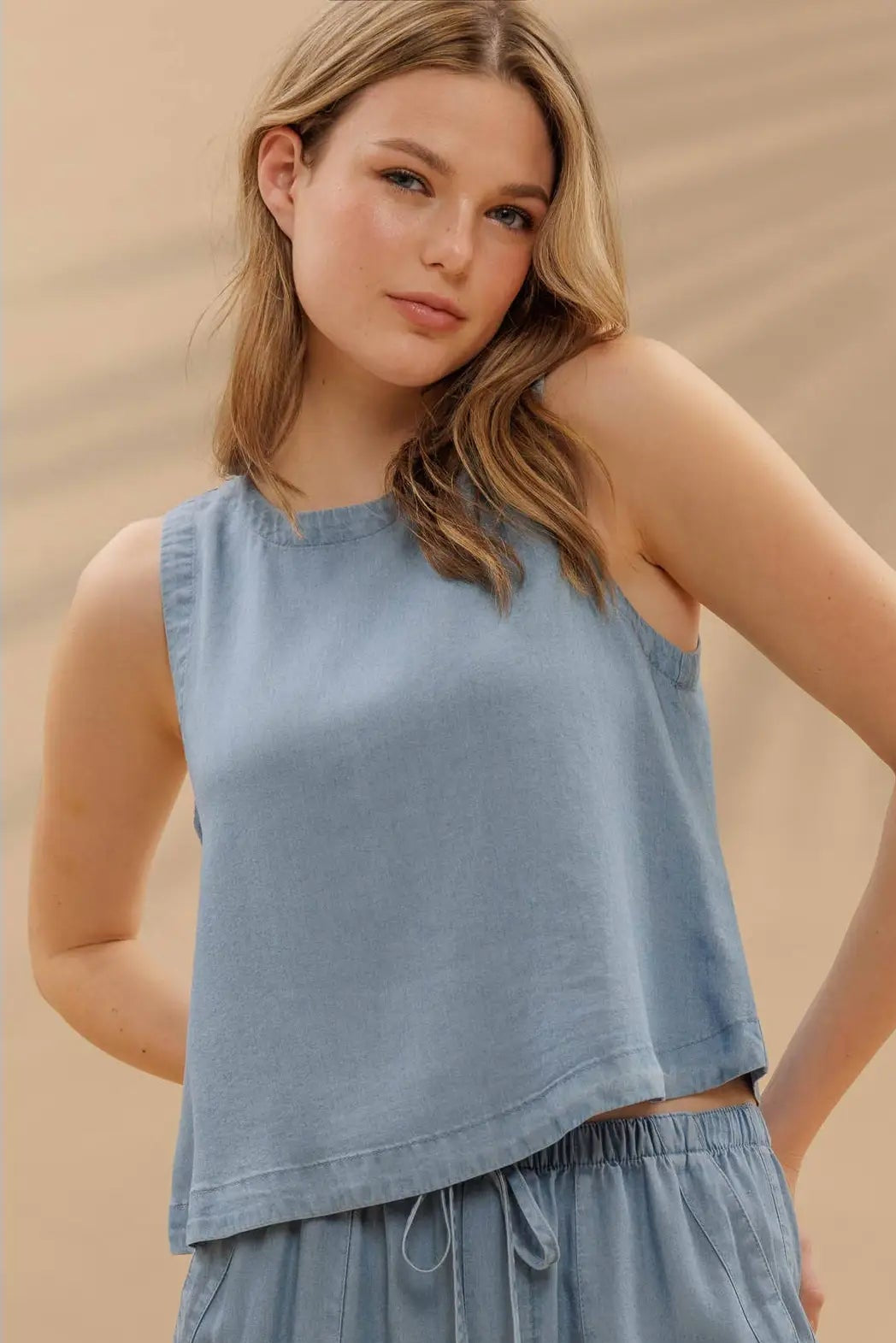 Chambray Tank (S-3X)