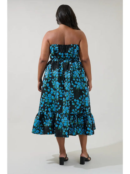 Aurra Strapless Midi Dress (XS-3X)